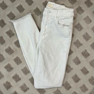 Mother Denim High Waisted Looker Ankle Frey White sz 24